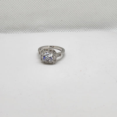 Brand New Sterling Silver 925 Square Gemstone Ring Brand New Sterling Silver 925 Square Gemstone Ring