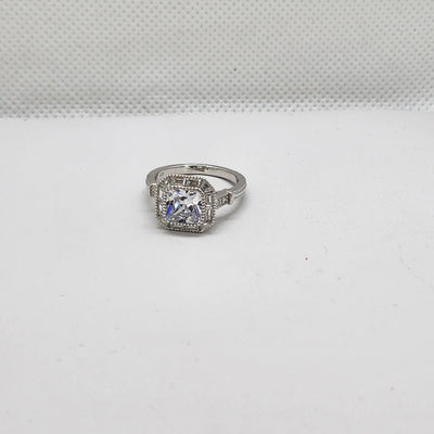 Brand New Sterling Silver 925 Square Gemstone Ring Brand New Sterling Silver 925 Square Gemstone Ring