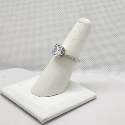 Brand New Sterling Silver 925 Square Gemstone CZ Ring Brand New Sterling Silver 925 Square Gemstone CZ Ring
