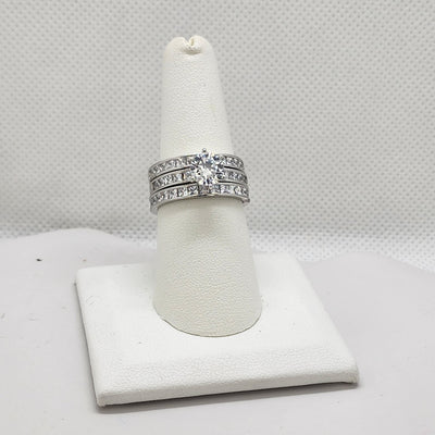 Brand New Sterling Silver 925 3pcs Set Ring Brand New Sterling Silver 925 3pcs Set Ring