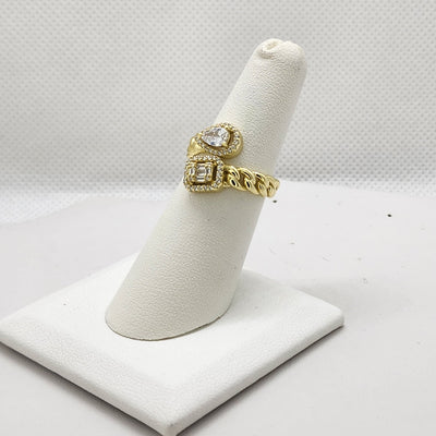 Brand New Sterling Silver 925 Tear Drop Square design Ring Brand New Sterling Silver 925 Tear Drop Square design Ring