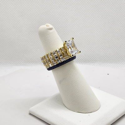 Brand New Sterling Silver 925 2 pcs Multi Gemstones Ring Brand New Sterling Silver 925 2 pcs Multi Gemstones Ring