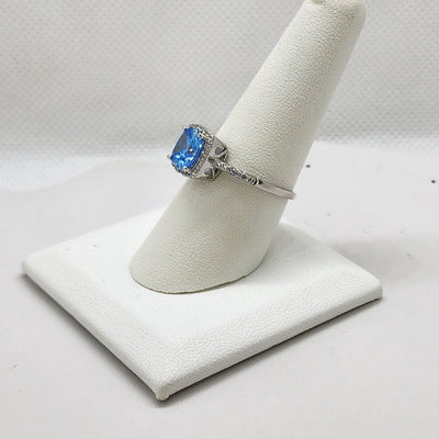 Brand New Sterling Silver 925 Baby Blue Gemstone Ring Brand New Sterling Silver 925 Baby Blue Gemstone Ring