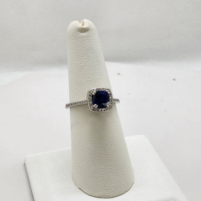 Brand New Sterling Silver 925 Blue Gemstone Ring Brand New Sterling Silver 925 Blue Gemstone Ring