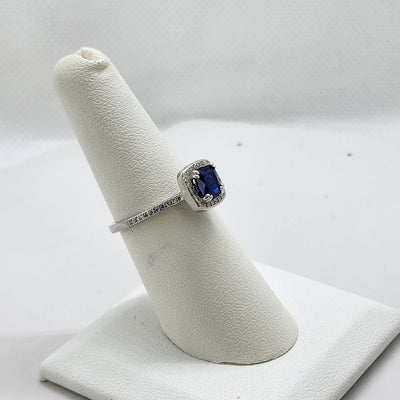 Brand New Sterling Silver 925 Blue Gemstone Ring Brand New Sterling Silver 925 Blue Gemstone Ring