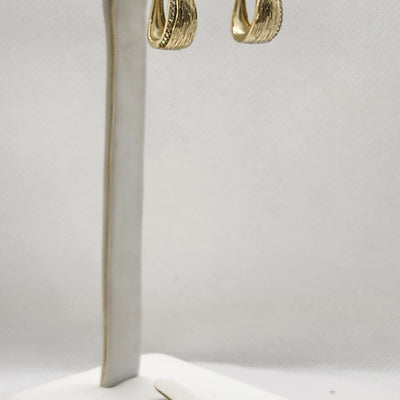 Brand New Sterling Silver 925 Brush Style Cz Earrings Brand New Sterling Silver 925 Brush Style Cz Earrings