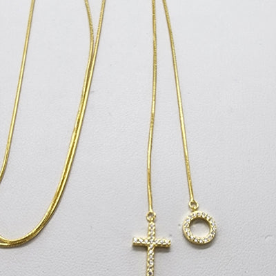 Brand New Sterling Silver 925 Cross & Circle Adjustable Necklace Brand New Sterling Silver 925 Cross & Circle Adjustable Necklace