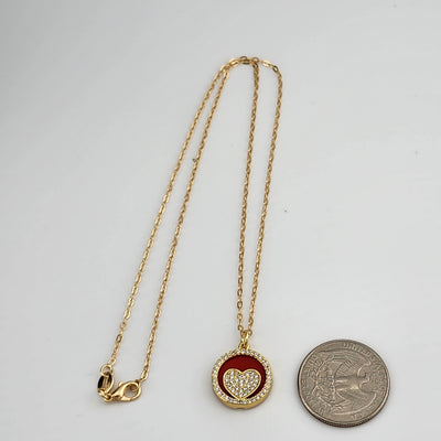 Brand New Red enamel Heart Necklace Brand New Red enamel Heart Necklace