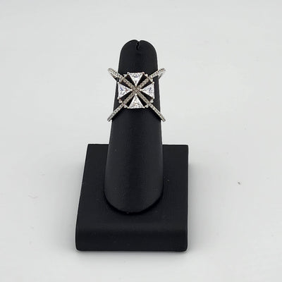 Brand New Sterling Silver 925 Crossover Cross Ring Brand New Sterling Silver 925 Crossover Cross Ring