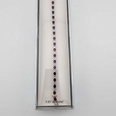 Brand New Gold Plated Red white Gemstone Bracelet Brand New Gold Plated Red white Gemstone Bracelet