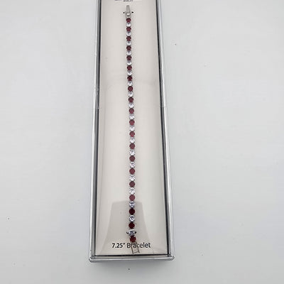 Brand New Gold Plated Red white Gemstone Bracelet Brand New Gold Plated Red white Gemstone Bracelet