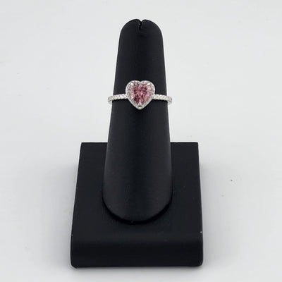 Dazzling Pink Heart Gemstone Ring in Solid 925 Sterling Silver – Perfect Gift for Her Dazzling Pink Heart Gemstone Ring in Solid 925 Sterling Silver – Perfect Gift for Her