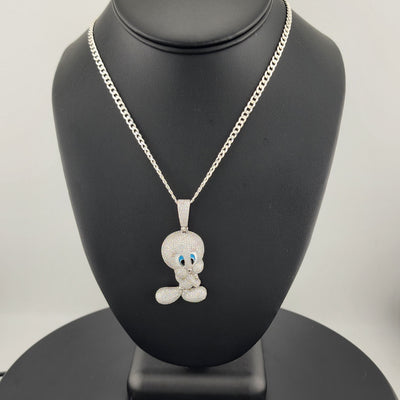 Brand New 925 Silver Tweety Bird Necklace – Cute Cartoon Charm Pendant Brand New 925 Silver Tweety Bird Necklace – Cute Cartoon Charm Pendant