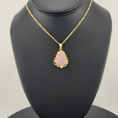 Brand New Pink Agate Buddha Necklace – Calming & Spiritual Charm Brand New Pink Agate Buddha Necklace – Calming & Spiritual Charm