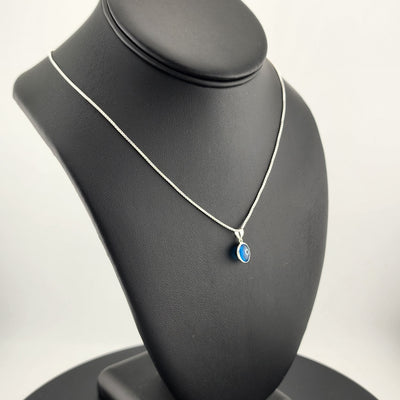 Sterling Silver 925 Evil Eye Pendant – Blue Charm Necklace for Protection Sterling Silver 925 Evil Eye Pendant – Blue Charm Necklace for Protection