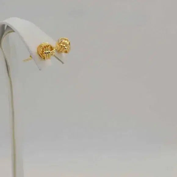 Brand New Brazilian 18k Gold Filled Round Earrings