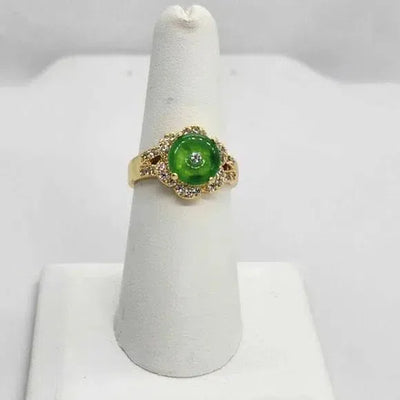 Brand New Jade Flower shape Ring Brand New Jade Flower shape Ring