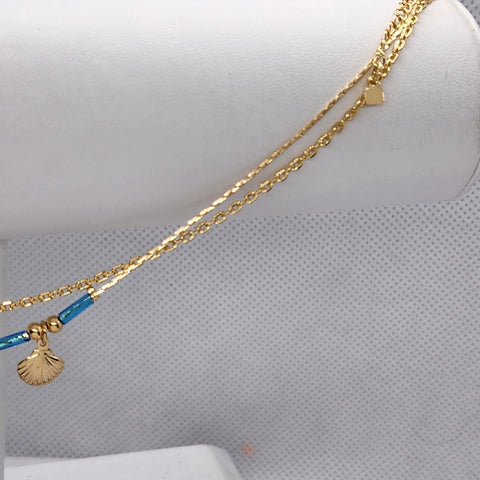 Brand New Brazilian 18k Gold Filled Ocean Inspired Anklet