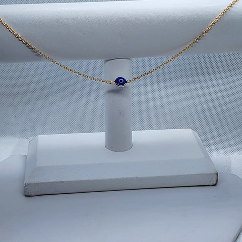 Brand New Brazilian 18k Gold Filled Blue Evil Eye Anklet