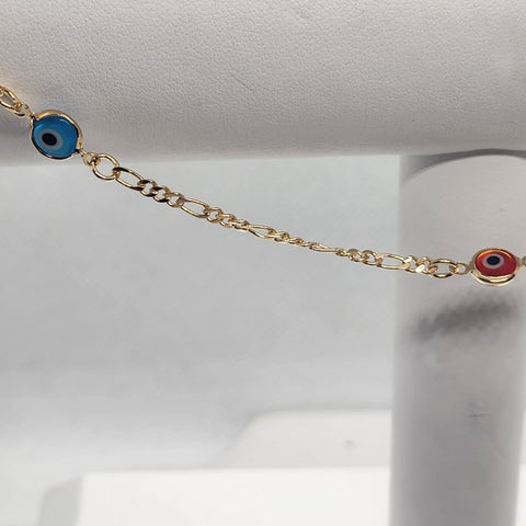 Brand New Red & Blue Evil Eye Anklet