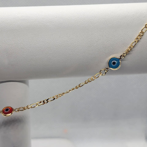 Brand New Red & Blue Evil Eye Anklet