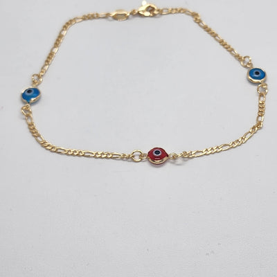 Brand New Red & Blue Evil Eye Anklet