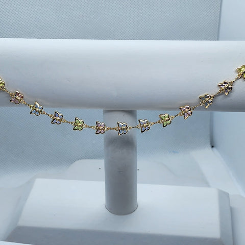 Brand New Brazilian 18k Gold Filled Multi Butterflies Anklet