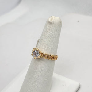 Brand New Brazilian 18k Gold Filled twist Design Ring