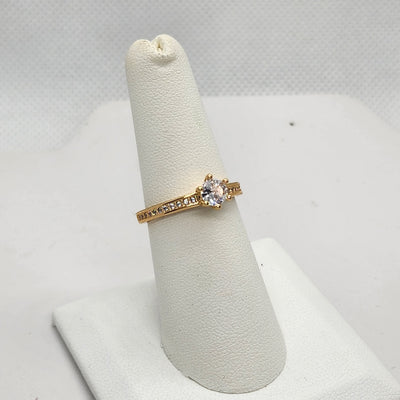 Brand New Brazilian 18k Gold Filled Cubic zirconia Stone Ring