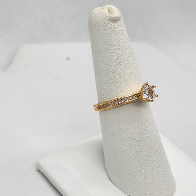 Brand New Brazilian 18k Gold Filled Cubic zirconia Stone Ring