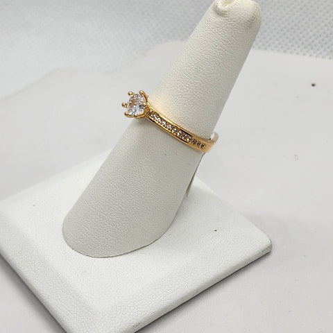 Brand New Brazilian 18k Gold Filled Cubic zirconia Stone Ring