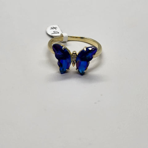 Brand New Sterling Silver 925 Blue Butterfly Ring