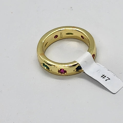 Brand New Sterling Silver 925 Multi Color GemStone Ring