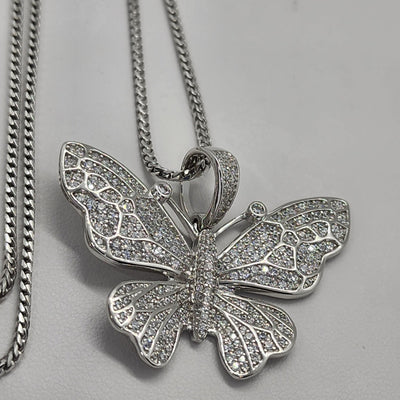 Brand New Sterling Silver 925 Butterfly Necklace