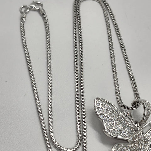 Brand New Sterling Silver 925 Butterfly Necklace