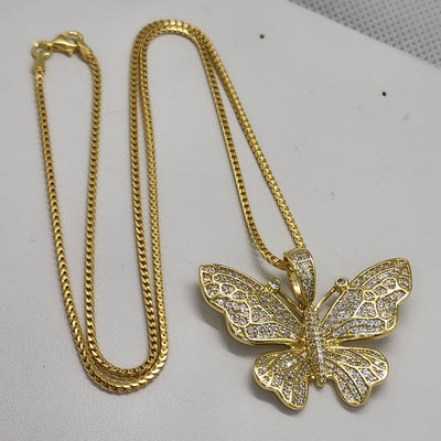 Brand New Sterling Silver 925 Butterfly Necklace