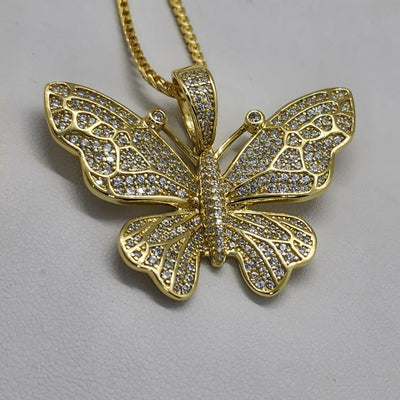 Brand New Sterling Silver 925 Butterfly Necklace