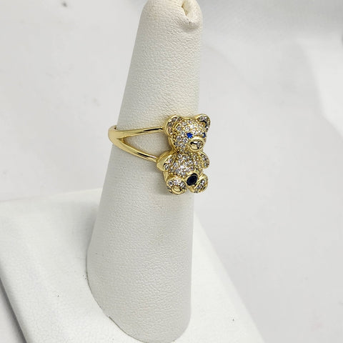 Brand New Sterling Silver 925 Teddy Bear Ring