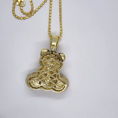 Brand New Sterling Silver 925 Teddy Bear Necklace