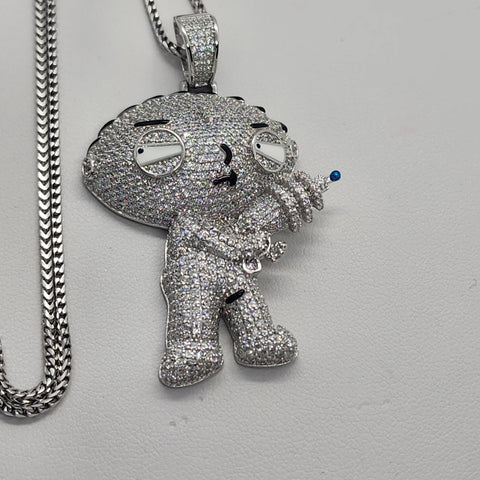 Brand New Sterling Silver 925 Stewie Necklace