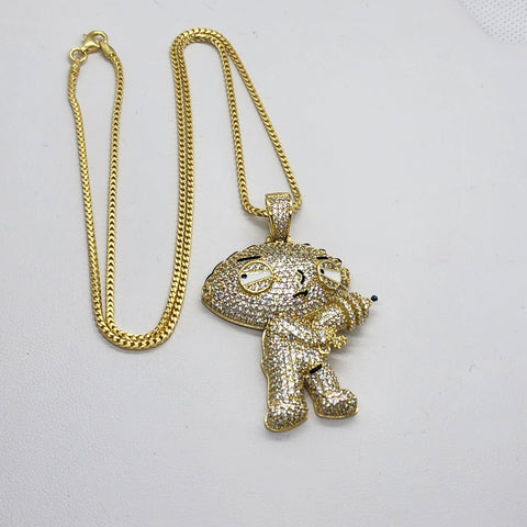 Brand New Sterling Silver 925 Stewie Necklace