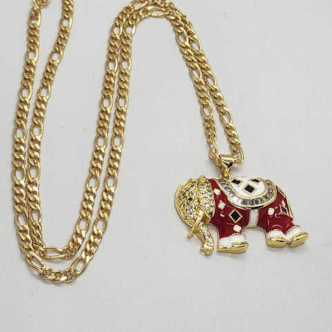 Brand New Red Elephant Necklace