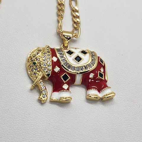 Brand New Red Elephant Necklace