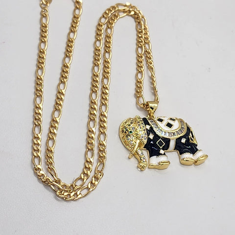 Brand New Black Elephant Necklace