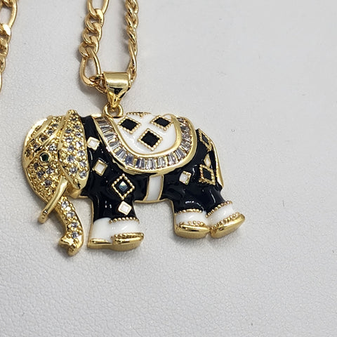 Brand New Black Elephant Necklace