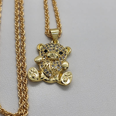 Brand New MOM Teddy Bear Necklace