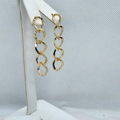 Brand New Brazilian 18k Gold Filled 5 link earrings