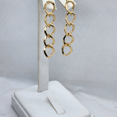 Brand New Brazilian 18k Gold Filled 5 link earrings