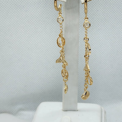 Brand New Brazilian 18k Gold Filled Sea Charms Dangle Earrings