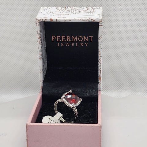 Brand New Peermont Red Gemstone Ring